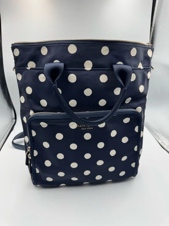 kate spade Little Better Sam Sunshine Convertible Backpack Navy and White - Picture 5 of 10